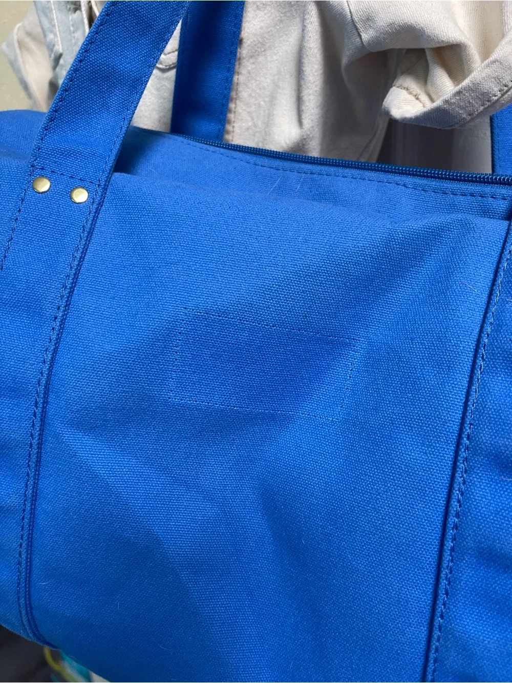 Blue Canvas Duffle Bag - Men
